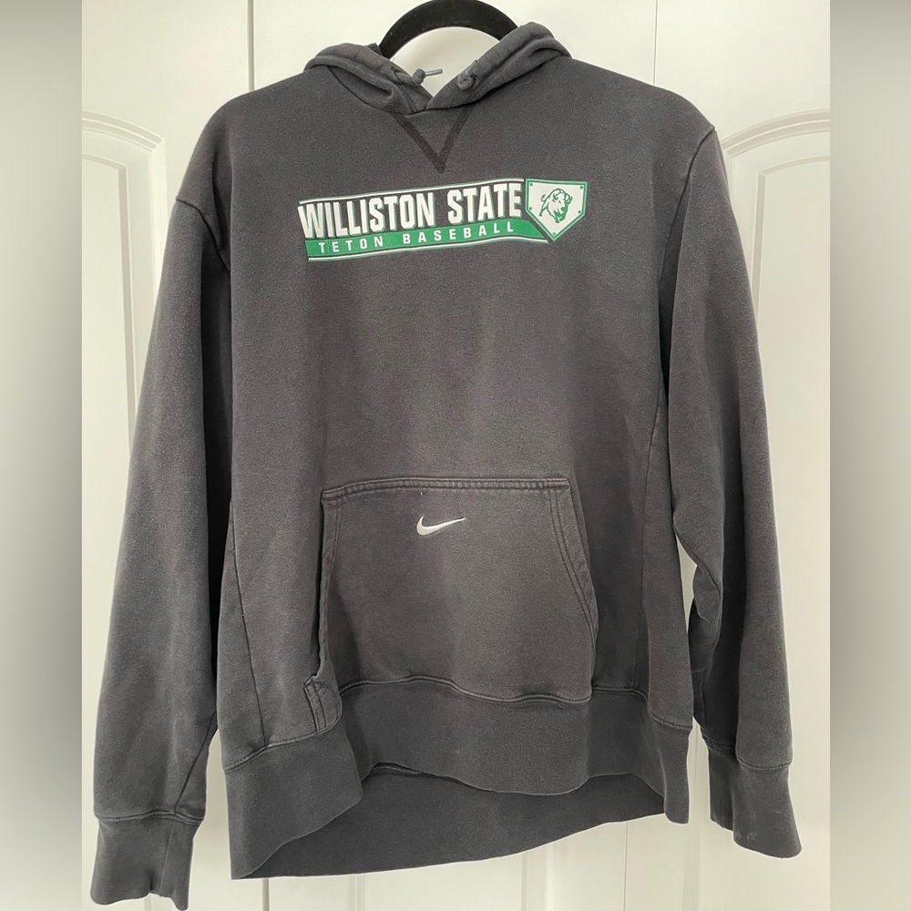 Black Nike Hoodie. Boyfriend/distressed style size Medium (mens)